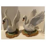 2 Pcs Ceramic Geese