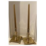 2 Pcs Heavy Brass Candle Sticks