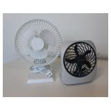 2 Desk Fans - working