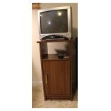 TV with Stand & Contents - works