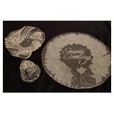 Holiday Crystal Glassware & Mikasa Bell