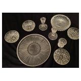 9 Pcs Mixed Crystal Glassware