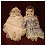 2 Vintage Porcelain Dolls