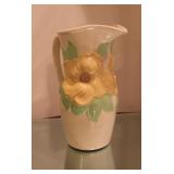 Vintage Holland Mold Pitcher White &Yellow Floral