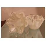 White & Clear Compote Pieces