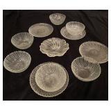 11 Pcs of Spiral Designed Glassware