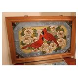 Stained Glass Art -  Cardinals