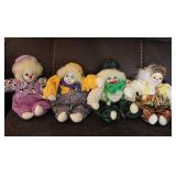 4 Pcs Porcelain Clown Dolls