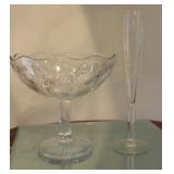 Glass Candy Dish & Bud Vase