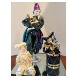 3 Pcs Jester Dolls - 2 Musical