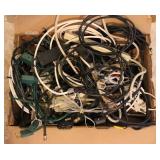 Box Full of Extension Cords, Cables & More