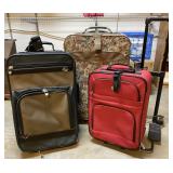 5 Pcs Suit Cases & Rolling Cart