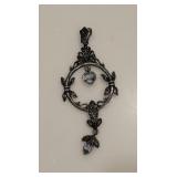 Marcasite & Gemstone Pendant