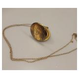 Vintage Gold-Plate Locket Engraved "D"