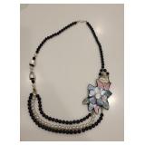 Abolone & Mother of Pearl Beaded Necklace