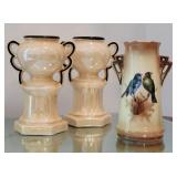 3 Pcs Czechoslovakian Lusterware & More
