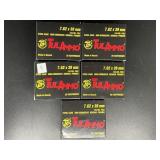 TULAMMO 7.62X39MM STEEL CASE 20 ROUNDS 5 BOXES