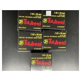 TULAMMO 7.62X39MM STEEL CASE 20 ROUNDS 5 BOXES