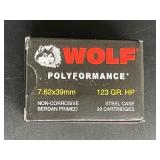 WOLF 7.62X39MM 123 GR. HP STEEL CASE 20 ROUNDS