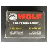 WOLF 7.62X39MM 123 GR. HP STEEL CASE 20 ROUNDS