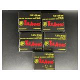 TULAMMO 7.62X39MM STEEL CASE 20 ROUNDS 5 BOXES