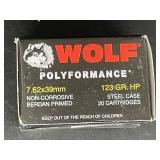 WOLF 7.62X39MM 123 GR. HP STEEL CASE 20 ROUNDS
