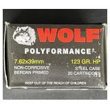 WOLF 7.62X39MM 123 GR. HP STEEL CASE 20 ROUNDS