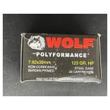 WOLF 7.62X39MM 123 GR. HP STEEL CASE 20 ROUNDS