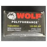 WOLF 7.62X39MM 123 GR. HP STEEL CASE 20 ROUNDS