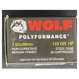 WOLF 7.62X39MM 123 GR. HP STEEL CASE 20 ROUNDS