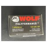 WOLF 7.62X39MM 123 GR. HP STEEL CASE 20 ROUNDS