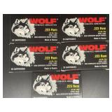WOLF .223 REM 20 ROUNDS 5 BOXES
