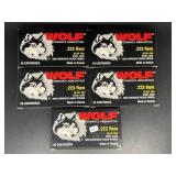 WOLF .223 REM 20 ROUNDS 5 BOXES