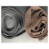 BLACK AND BROWN SLINGS
