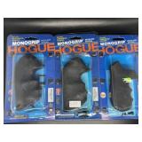 3 HOGUE MONOGRIP REVOLVER STOCK RECOIL ABS. RUBBER