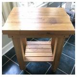 Butcher Block Moveable Table