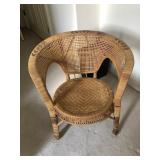 1960s Cane Back Barrel Chair