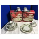 3 Sets of "Noel" Porcelain Dinner Sets
