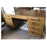 Vintage Mid-Century Modern Executive Desk - VERY H