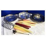 Collection of Silverplated Bowls, Candles & More