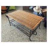 Wicker/Wrought Iron Coffee Table