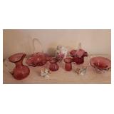Cranberry Glass ++ x9