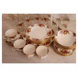 38pc Old Country Roses Dish Set