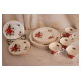 Royal Albert Poinsetta Dish Set x20