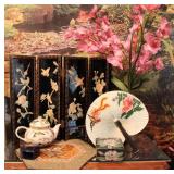 Asian Style Decor - Laquer & Abalone, Trinket Box+