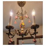 1960s Capodimonte Italian Ceramic Chandelier