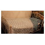 White Metal Open Design Twin Bed & Frame