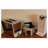 Tea Pot, Can Opener & Toaster