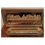 Gold Mirrored Lords Supper & Mirror
