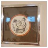 Vintage Babies in a Tub Sketch